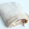 Chinese Style Lotus Linen Jute Fabric Gift Storage Bag Drawstring Pouch Package Jewelry Candy Tea Sundries Bags Travel Organizer 5