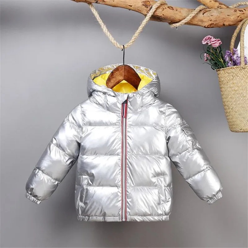 Пуховое пальто для новорожденных; зимнее пальто с капюшоном; хлопковая теплая зимняя одежда; 3 цвета; детский зимний комбинезон; зимние комбинезоны - Цвет: Color 3