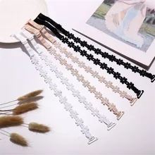 Женский эластичный бюстгальтер на бретельках Аксессуары для бюстгальтеров цветочный кружевной бюстгальтер на бретельках Противоскользящий регулируемый ремень плечевые ремни для свадебной вечеринки