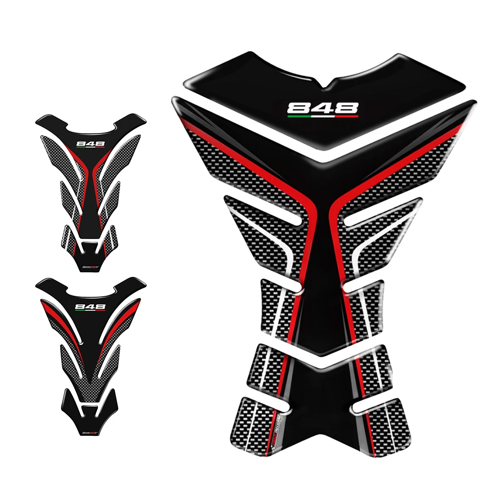 

3D Resin Motorcycle Tank Pad Protector Decal Stickers Case for Ducati 848 EVO Tankpad