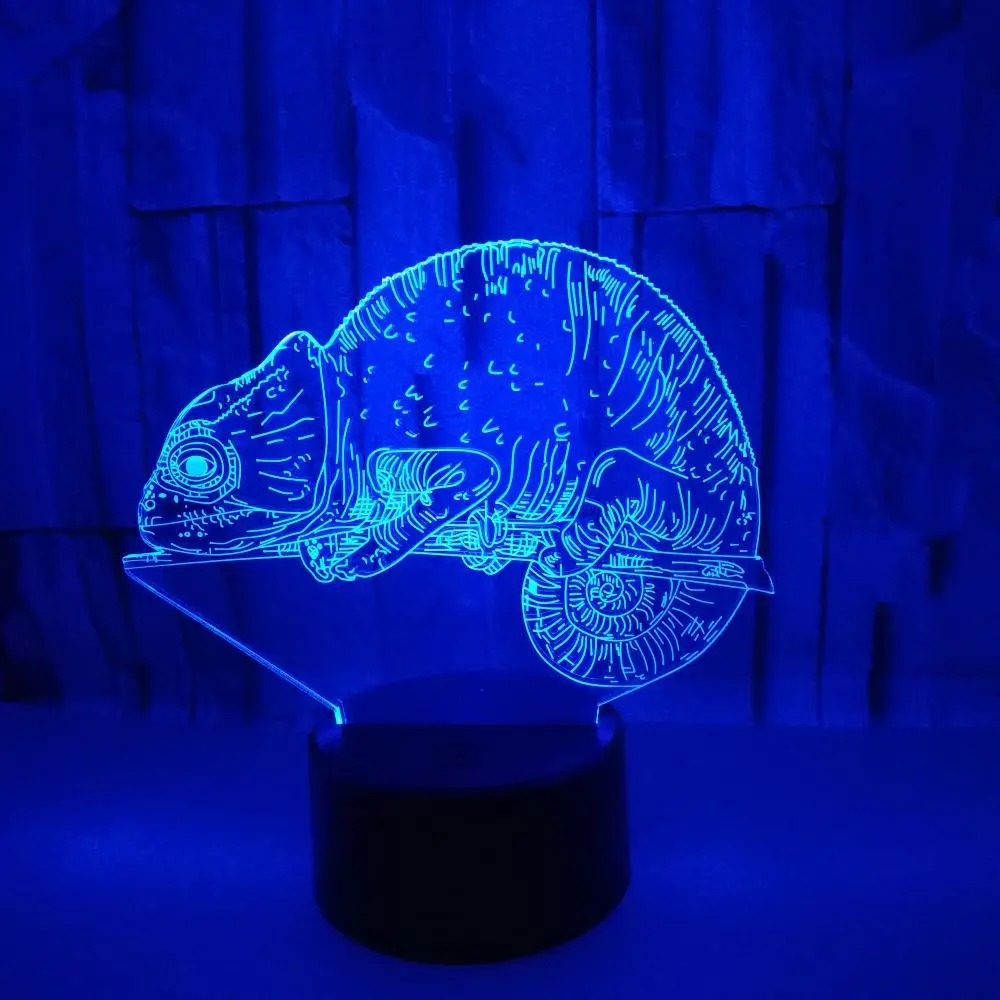3D Led моделирование настольная лампа 7 цветов Изменение милая белка градиент атмосферное освещение мальчик прикроватный ночник светильник Декор Игрушка