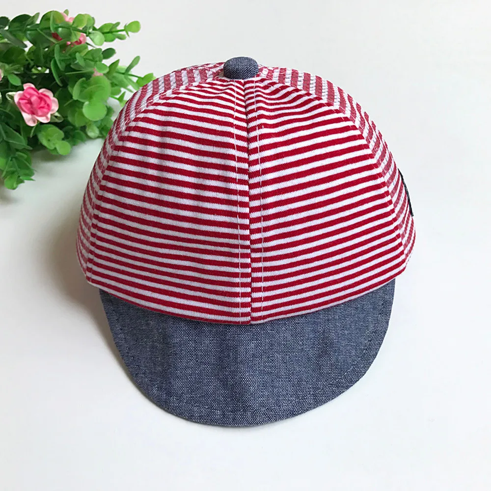 Spring Summer Baby baseball cap Baby Hat Cute Casual Striped Soft Eaves Kids Baby Boy Girl Beret Caps Girls Sun Hats