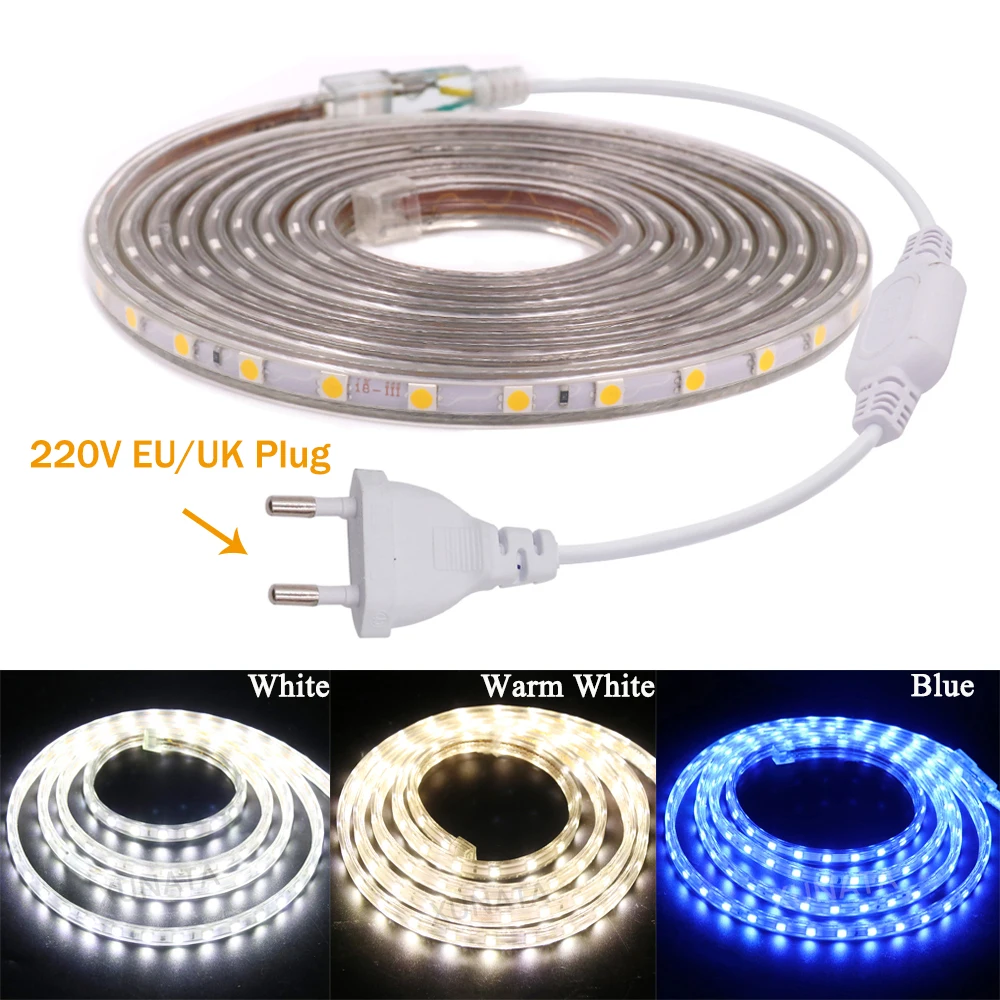 Светодиодная ленсветильник SMD5050 гибкая Водонепроницаемая LED полоска для