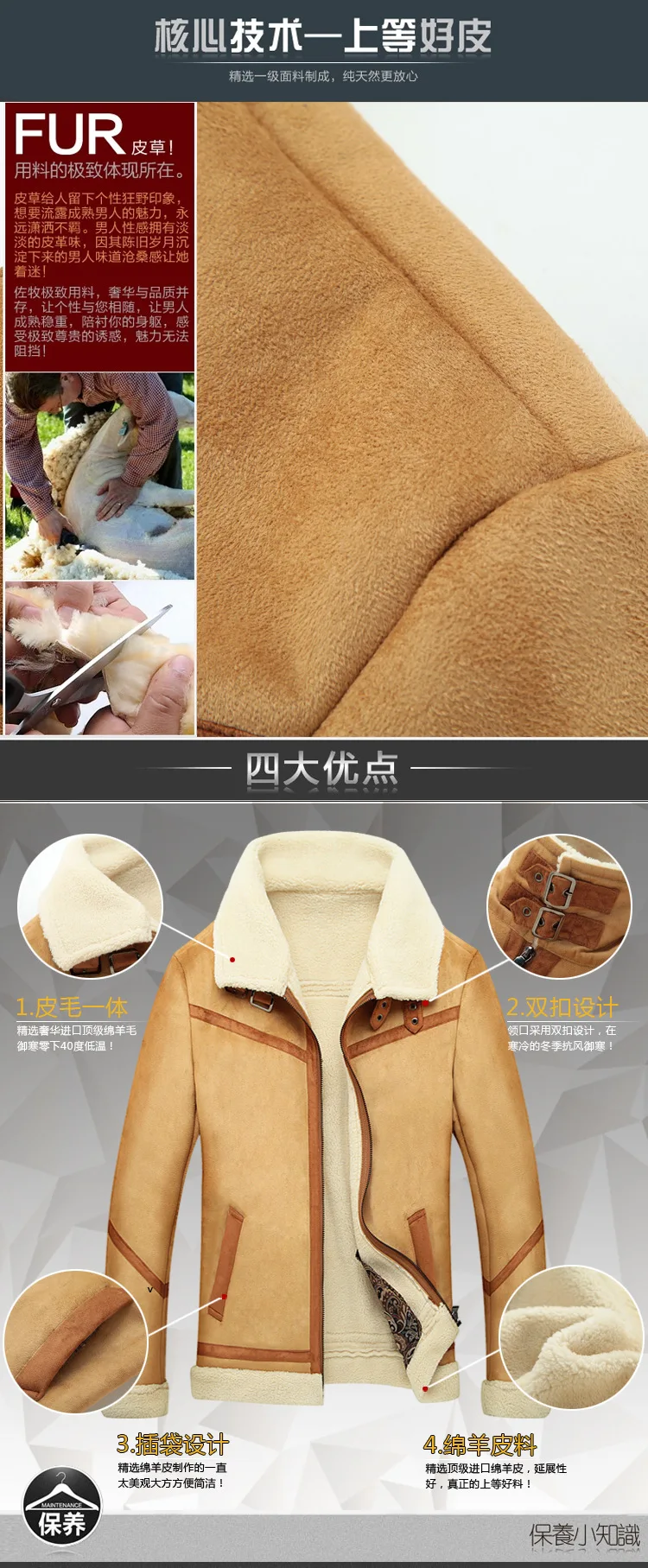 AliExpress, стиль, Haining, Меховая куртка, Мужское пальто, меховая одежда, Ретро стиль, теплая куртка