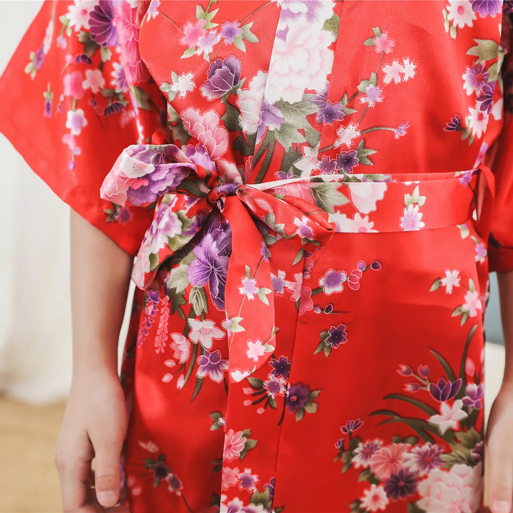SAGACE jurk meisje Robe Mariage Enfant Vetement FILLE, детский банный халат, детская одежда для девочек, однотонные, шелковые атласное кимоно; наряд, одежда для сна, одежда подходящий для детей обоих полов, roupao infantil
