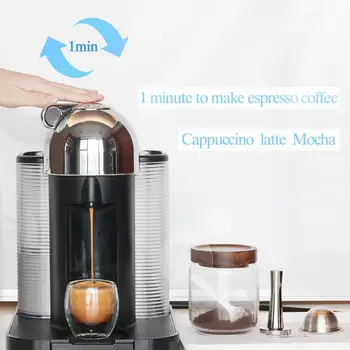 

Stainless Steel Reusable Capsule Coffee Machine Filter for Nespresso D-elonghi coffee Machine Refillable Reusable for kitchen