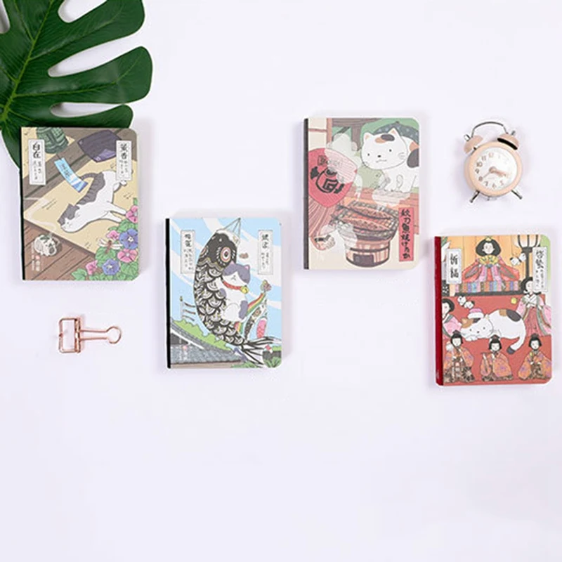 Милый Кот рисованная иллюстрация блокнот Kawaii Мультфильм планировщик Sketchbook мягкий переплет Винтаж DIY Дневник программа школьные принадлежности