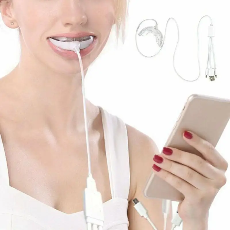 Портативный Умный светодиодный устройство для отбеливания зубов/3 usb порта для Android IOS Стоматологические Инструменты система отбеливания