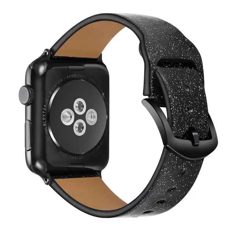 Производитель ремешок для наручных часов Apple watch, 42 мм, 38 мм, версия для наручных часов Iwatch серии 5 4/3/2/1 ремень 40 мм 44 натуральная leatherseries 5 - Цвет ремешка: Flash black
