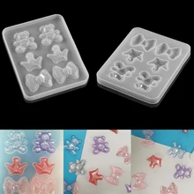 1Pcs Mirror Bear Butterfly Crown Shape Silione Molds Epoxy Resin Pendants Moulds for DIY Craft Jewelry Making Accesscories