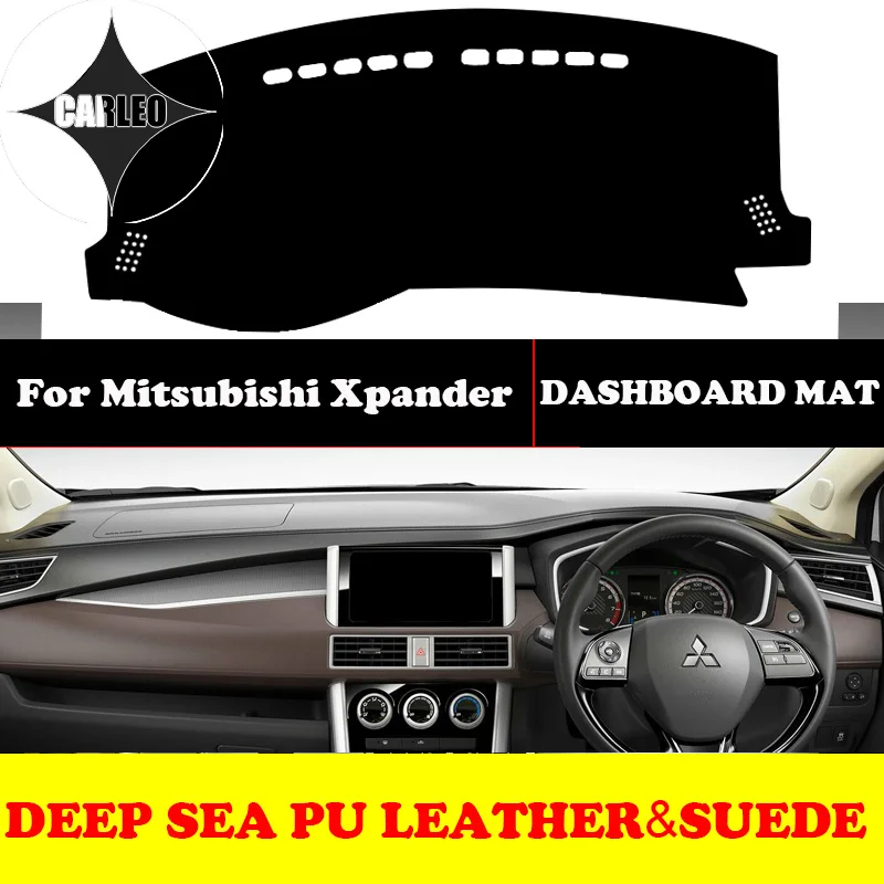 custom-for-mitsubishi-xpander-dashboard-avoid-light-pad-instrument-platform-pu-leather-suede-insulation-mat