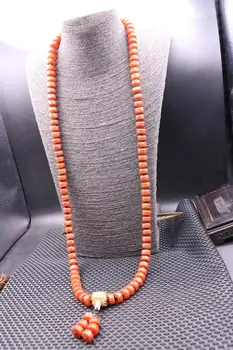 

Treasure Magic Power Magic LKbrother Magic Tibetan Old Red Agate 108 Prayer Lama Prayer Necklace Gulu dZi Bead Amulet