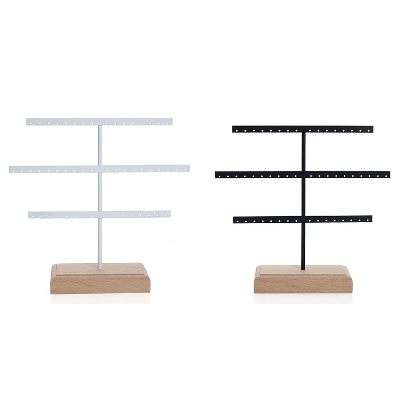 Fashion 52 Hook Earring Jewelry Organizer Earring Organizer Hanging Holder Necklace Display Stand B