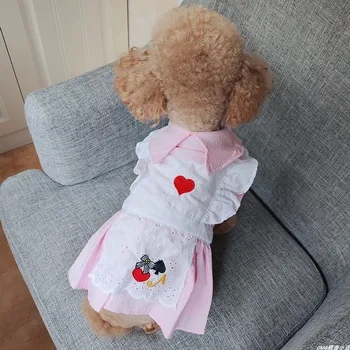 

Girl Maid Dog Dresses For Small Dogs Love Cosplay Party Pet Little Animal Schnauzer Yorkie Clothing Winter Outfit Pugs Cat Coat