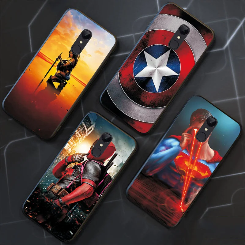 

Black TPU Case Cover For Redmi Note4X 5 Note 7 6 Pro Captain America Painted Phone Case Bumper For Redmi 5A 6A 7A 5 6 7 Shell