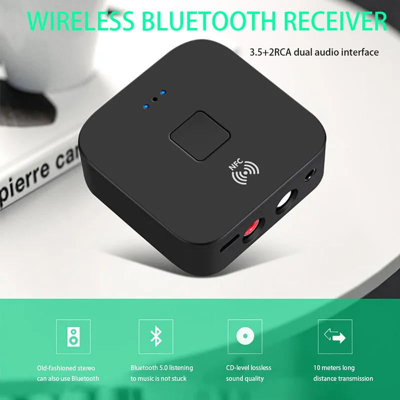 Для ТВ разъема Aux Bluetooth NFC 3 5 мм приемник беспроводной адаптер музыкальный