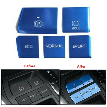 

5pcs Aluminum Inner Gear Shift Box Panel Sticker Trim For Toyota RAV4 2019 2020 Car Styling Decor Accessories