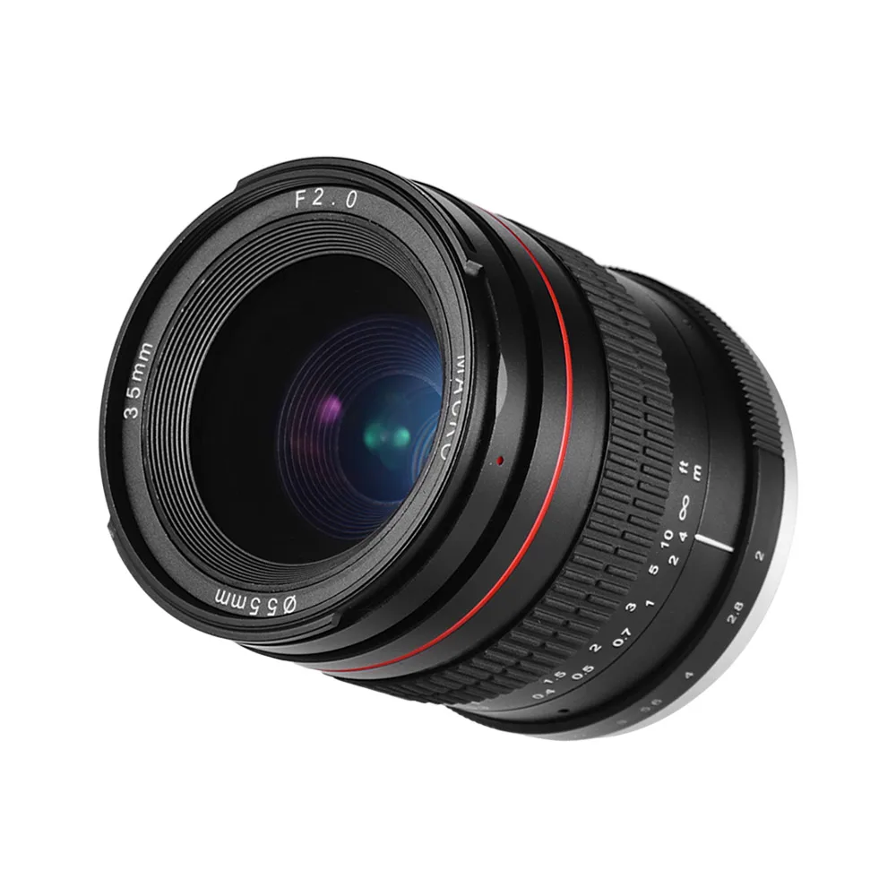 Полная Рамка для зеркальных объективов с низкой дисперсией 35 мм F2.0 широкоугольный объектив с ручным фокусом для Canon EF Mount 100D/200D/350D/450D камер