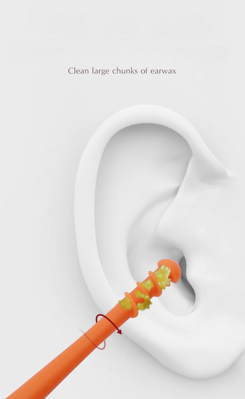 Kit De Nettoyage D'Oreille Avec Poire Effilée - Pour Élimination Du Cérumen, Indolore Et Réutilisable