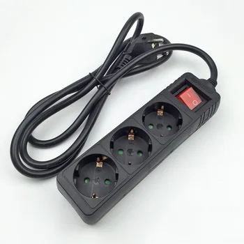 

1.5M EU Extension Cable Socket Outlet AC Power EU RUS Plug Mains Lead Strip Adapter With Switch