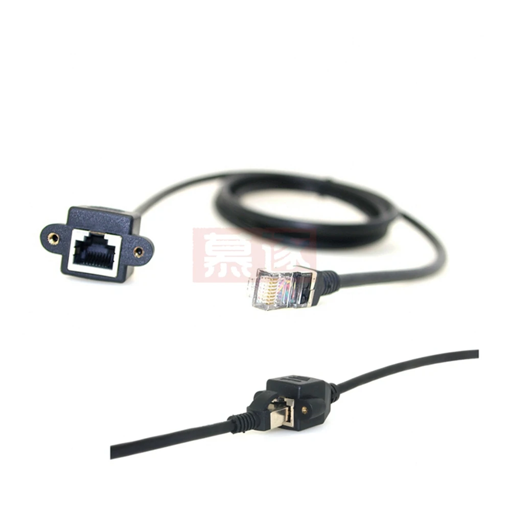 1개 30cm 50cm 100cm 150cm 8핀 RJ45 케이블 남성-여성 나사 패널 마운트 이더넷 LAN 네트워크 8핀 연장 케이블