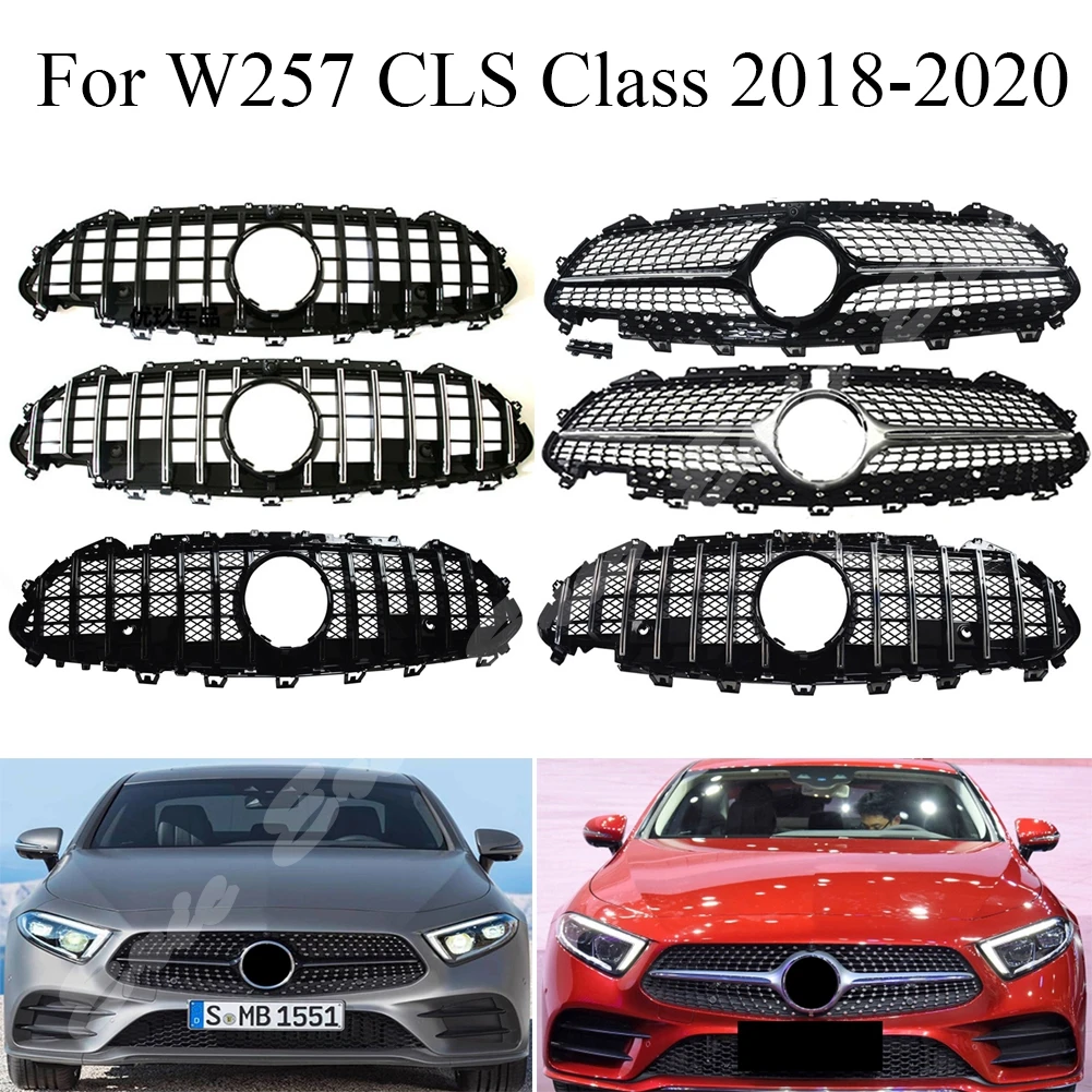 Передняя Решетка переднего гоночного бампера для Mercedes Benz CLS Class W257 C257 2018 2019 2020 GTR