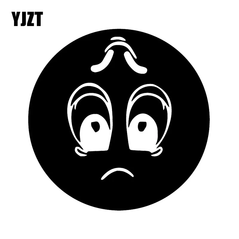 YJZT 15 7 х15 см с изображением грустного лица мультяшное украшение на окно
