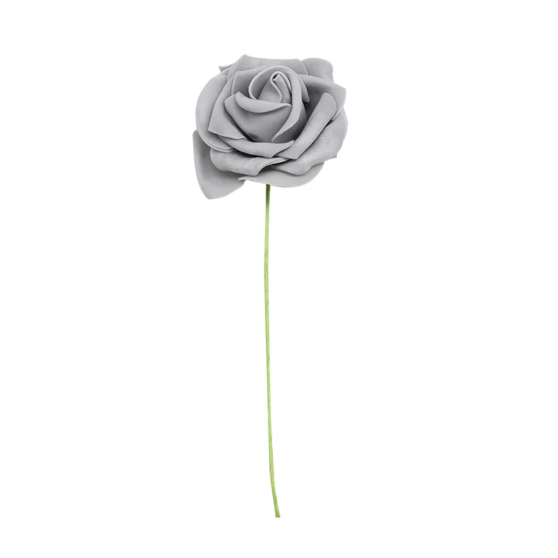 24 sztuk 7cm biała róża sztuczna pianka PE róża kwiatowa dekoracja ślubna bukiet ślubny Scrapbooking, rzemiosło sztuczne kwiaty DIY Suppli