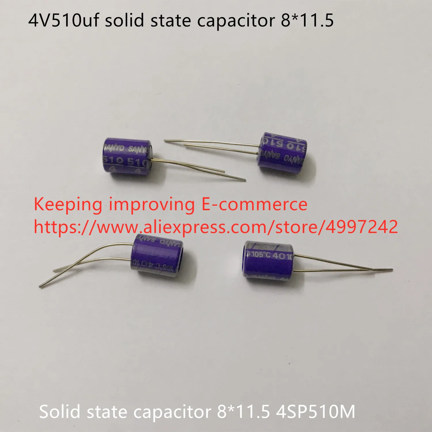 Оригинальный новый 100% 4V510uf твердотельный конденсатор 8*11 5 4SP510M (индуктор) |