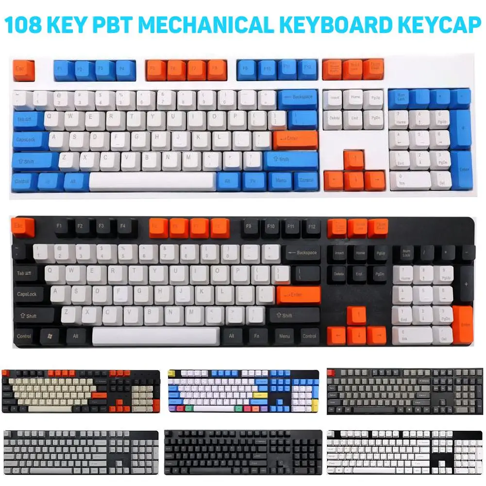 Двойные колпачки PBT 108 для переключателя Cherry клавиатура MX | Компьютеры и офис