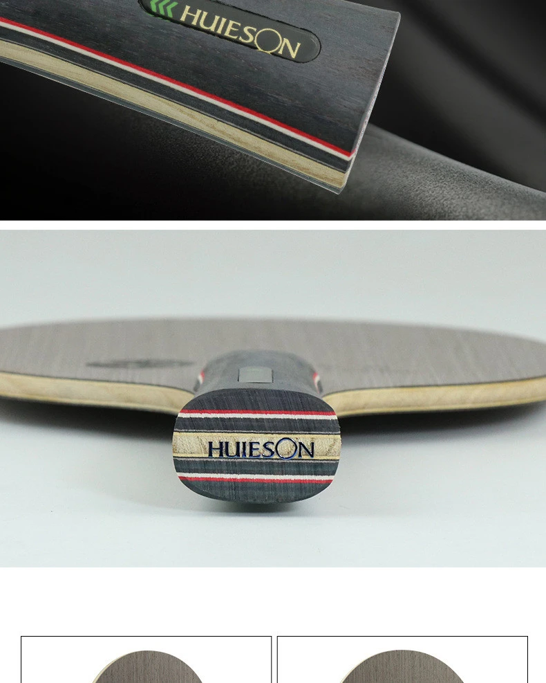 Huieson Prime Quality Technology Surface Ayous Carbon Fiber Big Central Paulownia Wood Table Tennis Racket Blade for Adults S5  (10)