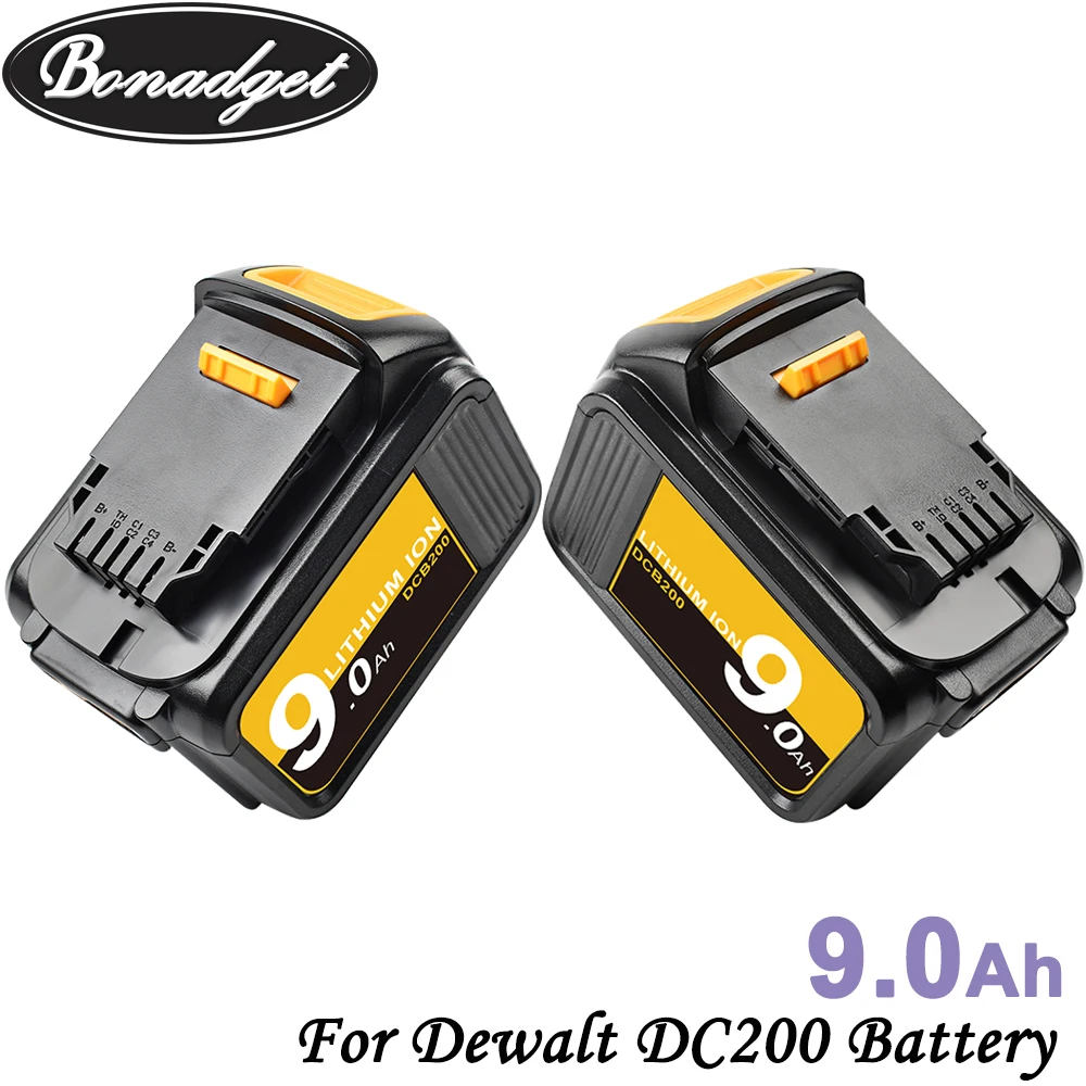 Литий ионный аккумулятор Bonadget для Dewalt DCB200 DCB180 DCB181 DCB182 DCB201 электроинструментов 2