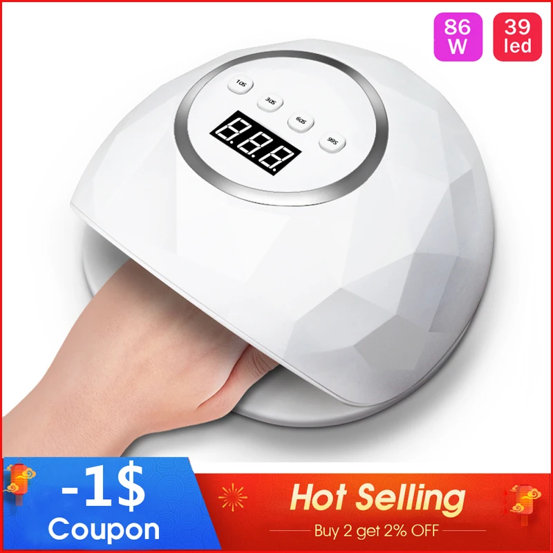 

86W/72W UV Lamp Nail Dryer LCD Display UV LED Gel Nail Lamp Fast Gels Nail Polish Ice Lamp for Nail Manicure Machine with Sensor