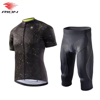 

RION Cycling Kit Men Bicycle Jersey 2020 Triathlon Suit 5R Gel Padded 3/4 Long Shorts Road Bike Jersey Cycling Uniform Ciclismo
