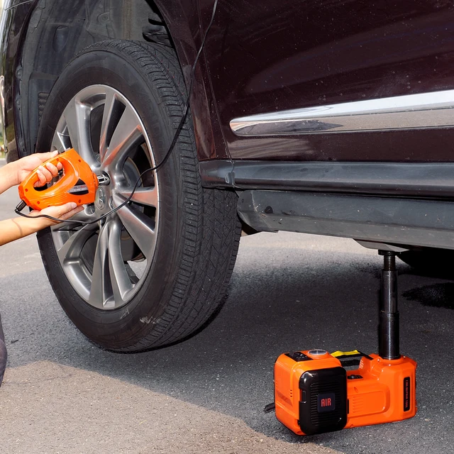 E-heelp 3 In 1 Electric Car Jack Kit 5ton 12v Hydraulic Jacks With Impact  Wrench Tire Inflator Built-in Led Light For The Car - Lifting Machine -  AliExpress