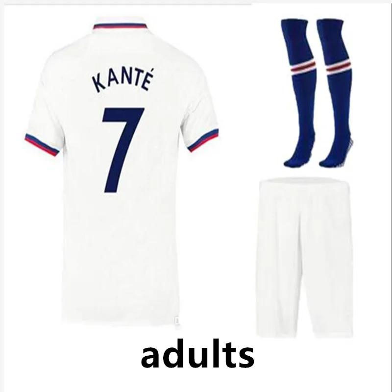 Комплект для взрослых+ носки, Джерси Челси, 19, 20, новинка, HAZARD KANTE home out, футбольные майки, PULISIC, HUDSON-ODOI, вилиан,, рубашка Челси - Цвет: shirt