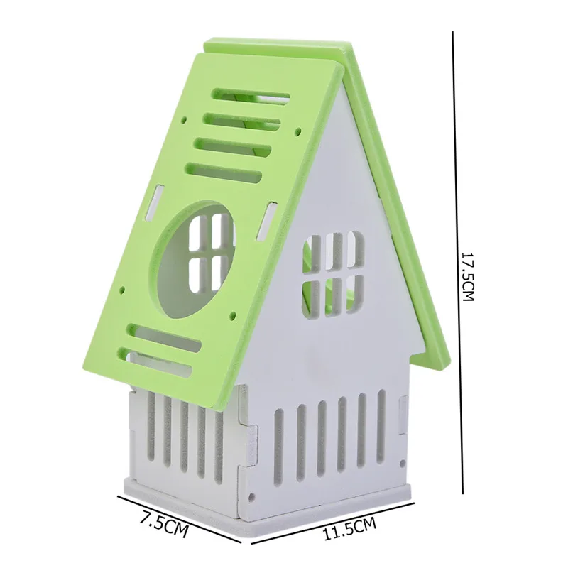 Деревянный хомяк лестница спальный дом Золотой медведь гнездо кровать для маленьких домашних животных шиншиллы морская свинья маленькая клетка для животных игрушки - Цвет: I 17.5x11.5x7.2CM