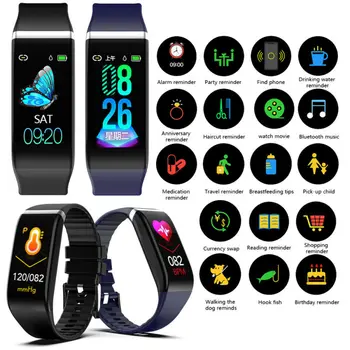 

Bluetooth Smart Watch Heart Rate Oxygen Blood Pressure Sport Fitness Tracker