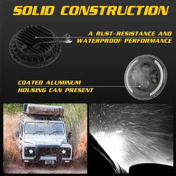 

7 inch angel eye waterproof round part, 12V 1400W car safety lamp for wranger JK JL