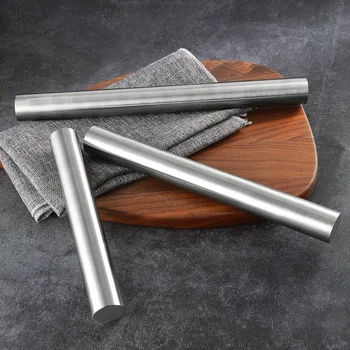 

304 stainless steel rolling pin Home kitchen dumpling skin pizza rolling pin Noodle stick Flour sticks Baking tools