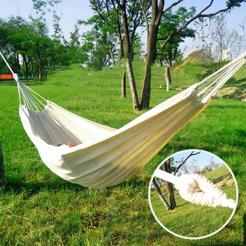 

Hiking Camping Hammock 200*150cm Canvas Sleeping bed Safety Parachute Hammock Hanging Chair Outdoor Two Person Leisure Hammock