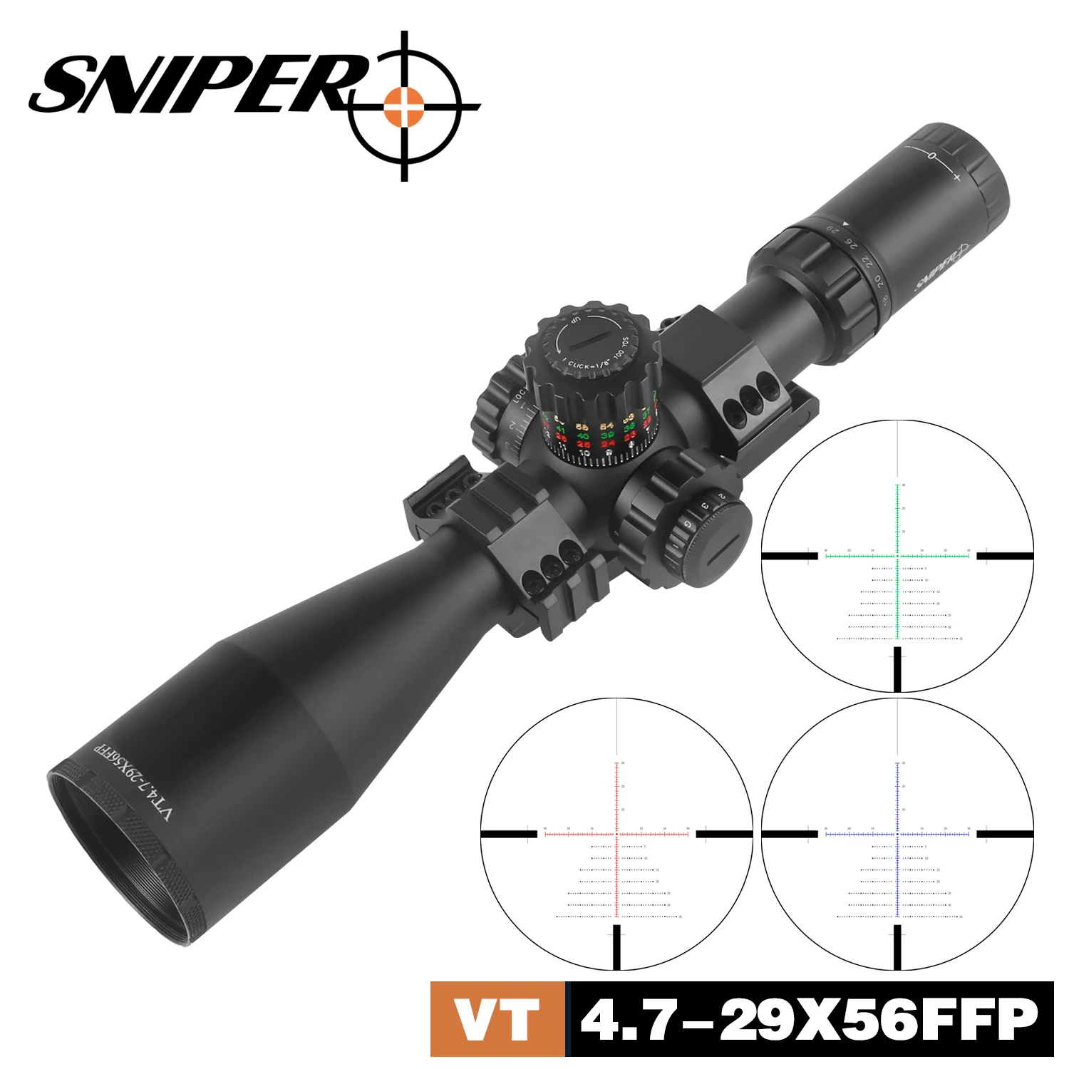 

SNIPER VT 4.7-29X56FFP Sight Rifle Scope Tactical Riflescopes For Hunting Scope Sniper Gear For Rilfe Air Gun Reticle Red Dot