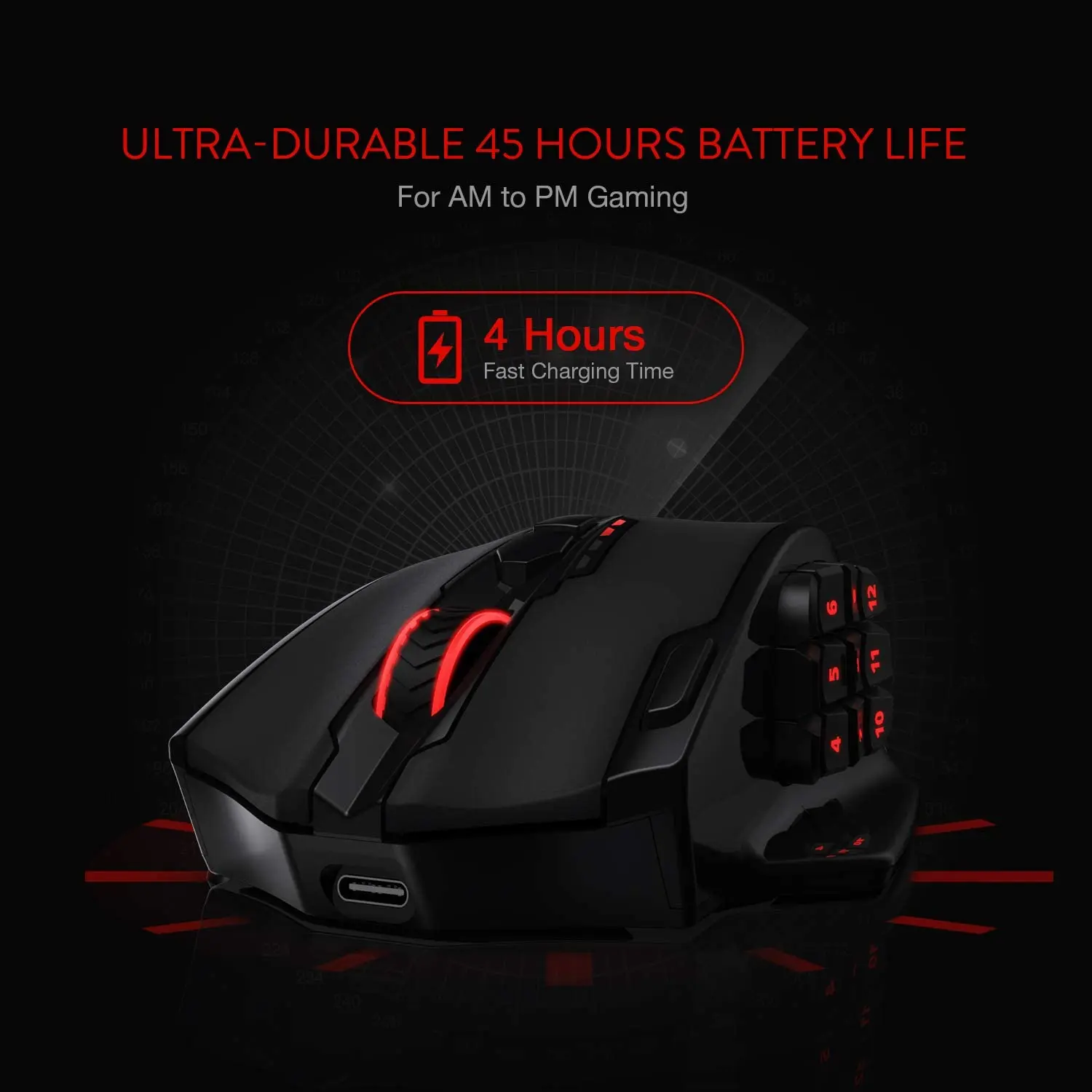 Redragon M913 2.4G Wireless Gaming Mouse 16000 DPI RGB Gaming Mouse With 16 Programmable Buttons MMO Fps for Gamer Laptop wireless mouse