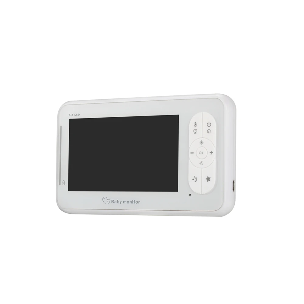 Wireless Baby Camera with 4.3 Inch Monitor Night Vision Music Play Air Temperature Infrared Monitoring with Two Way Audio Talk