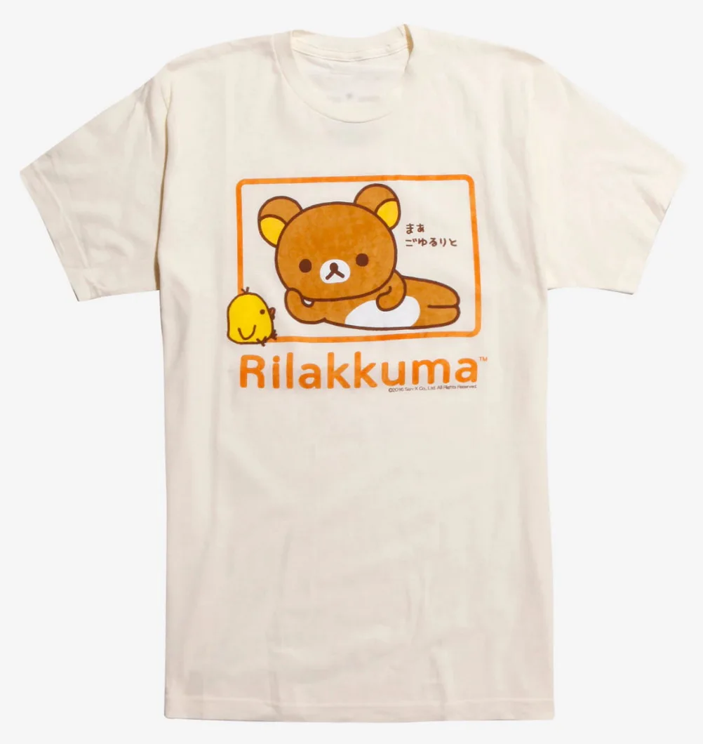 Rilakkuma And Kiiroitori RELAX AND CHILL LOUNGE Tops Tee T Shirt NWT