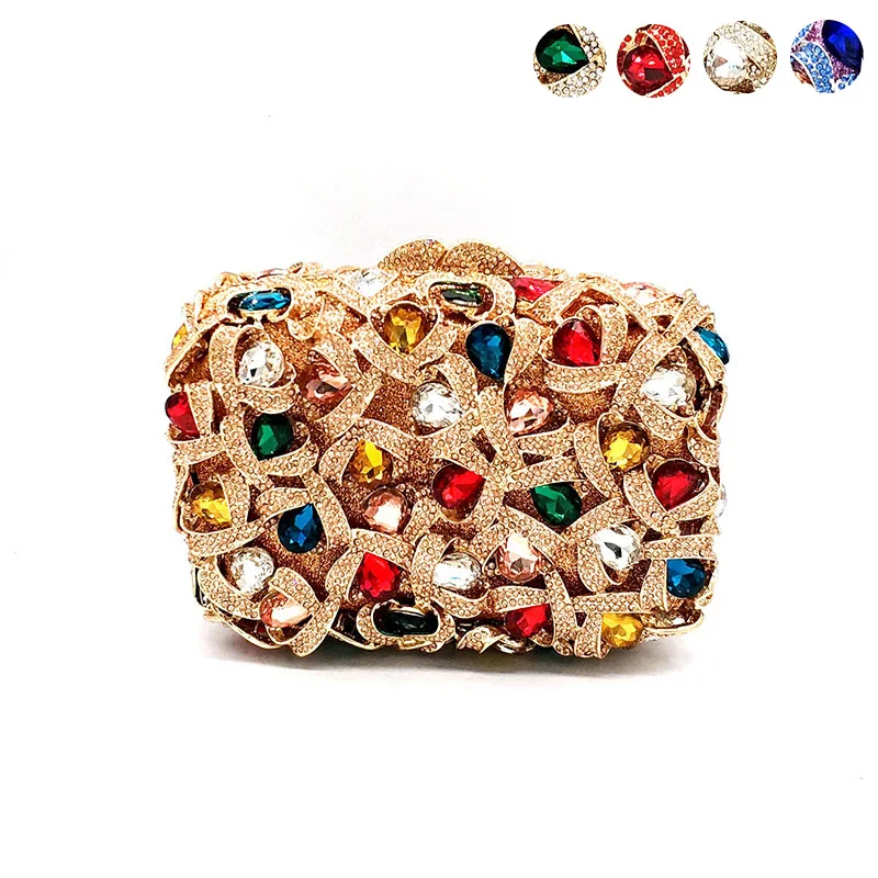 

Элегантные женские вечерние сумки, роскошные клатчи с крупными бриллиантами, женские кошельки, свадебные вечерние сумочки