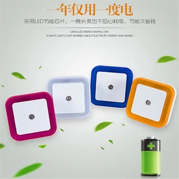 

Lingsheng Night Light Sensor Control New Fashion For Baby Bedroom Gift Mini Square Bedroom Corridor Lamp