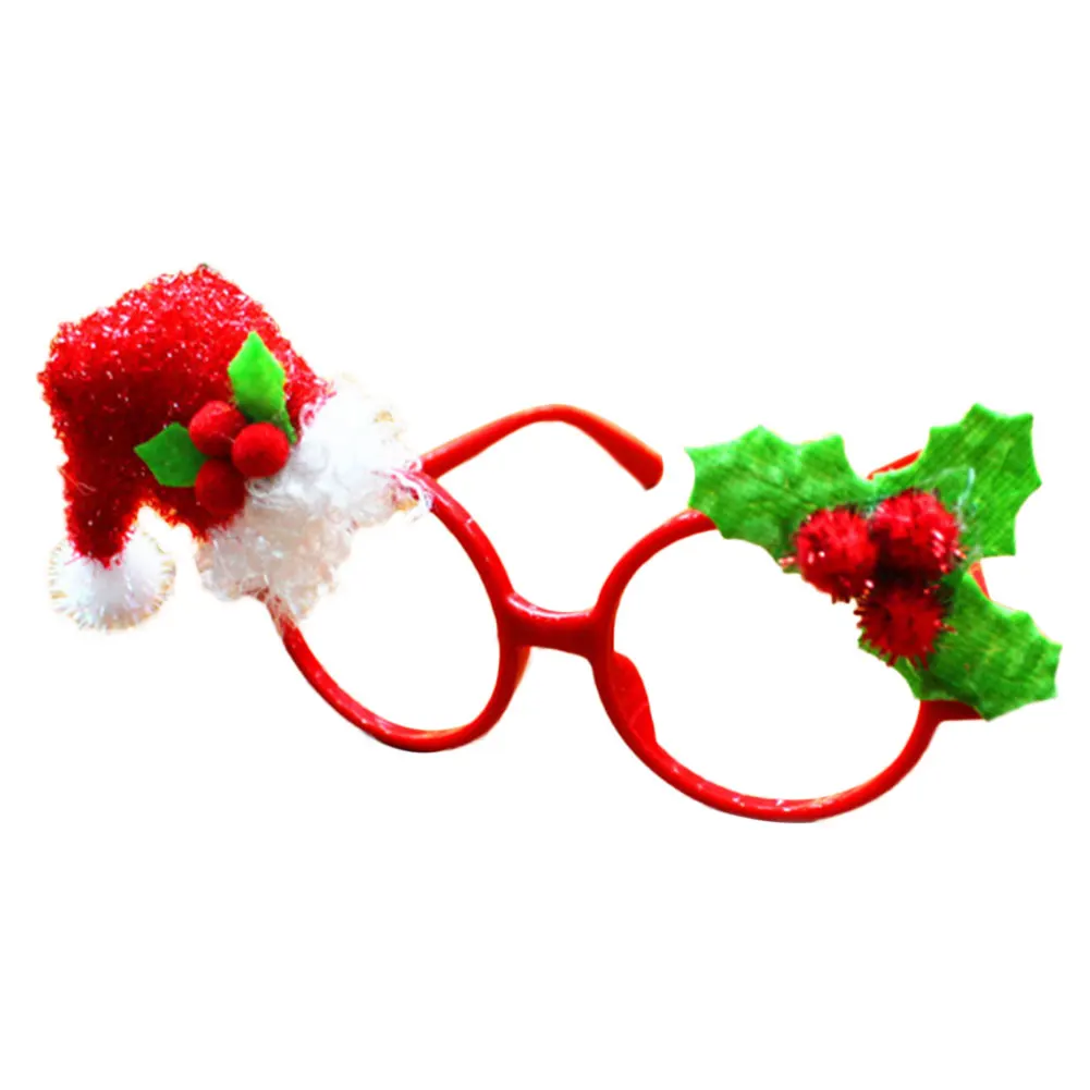 Christmas Cartoon Glasses Frame Snowman Antlers Children Gift Party Decor