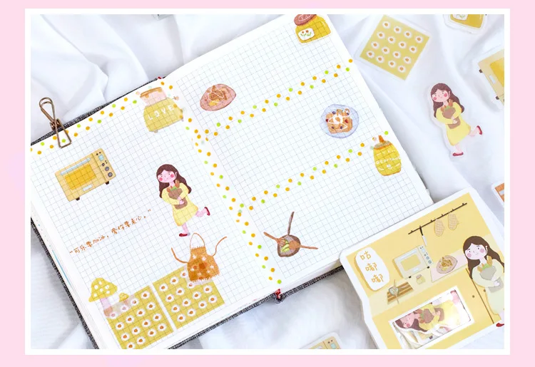 20 компл./лот Kawaii канцелярские наклейки Симпатичные декоративные Мобильный наклейки Скрапбукинг ручные поделки наклейки