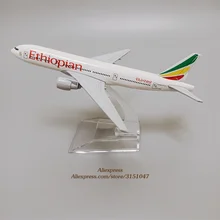 16cm Air etiopski Airways Boeing 777 B777 linie lotnicze Alloy Metal Diecast Model samolotu samolot samolot home decoration Modern tanie tanio CN (pochodzenie) 4-6y 7-12y 12 + y 18 + Bez baterii odlew Airbus Boeing Plane Model